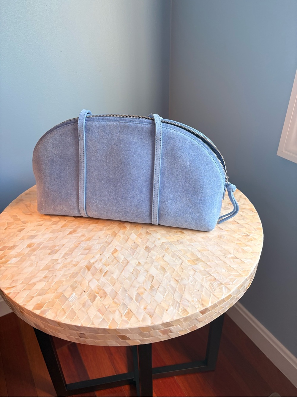 &Other Stories Light Blue Bowling Bag